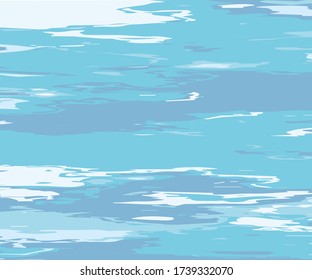 The texture of the water. Abstract natural background with different shades of blue. Vector illustration