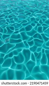 The texture of the water in the pool. Vector illustration of small waves on the blue surface of the water in the pool. Sketch for creativity.