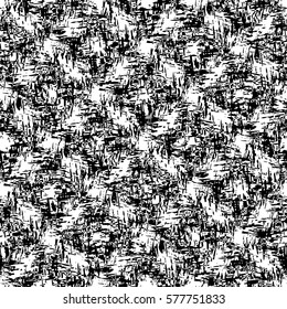 The texture is wavy soft fur. Seamless diamond-shaped black-and-white Scottish pattern of the carpet.