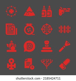 texture web icons. Saint Patrick and Nachos, Gun and Fence symbol, vector signs