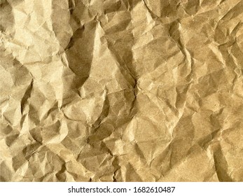 Texture of white crumpled paper background. Vector illustration.