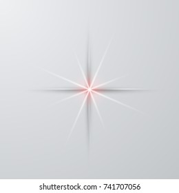 Texture white paper realistic and perforated ripped torn jagged cut edges with light effect, vector illustration