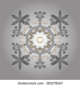 Texture with white snowflakes and dots on a white background. Starry Sky. Falling snow.