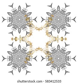 Texture with white snowflakes and dots on a white background. Starry Sky. Falling snow.