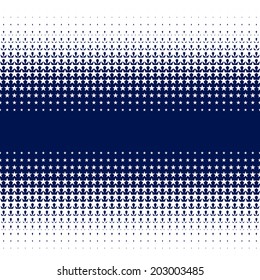 Texture with white stars on a blue background
