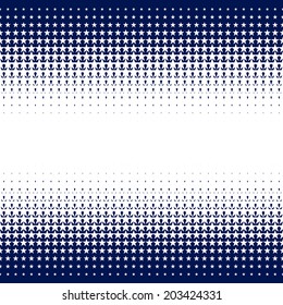Texture with white stars on a blue background