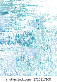Texture of white surface with scratched blue paint vector illustration.Grunge blue background with space for text or image. 