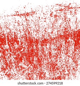 Texture  white  wall with bloody red stains. Vector illustration.