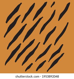Texture of wild animals zebra, tiger. Drawn by hand with pen and ink. Isolated on red background, vector illustration. Can be used in your projects in banners and posters. Cartoon. Drawn in a doodle