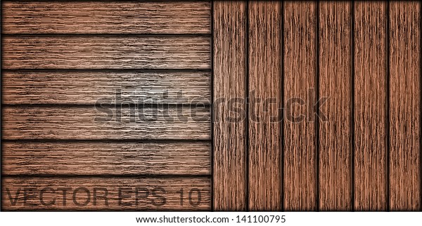 Texture Wood Floor Two Different Directions Stock Vector