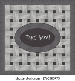 С con textura de madera. Texto en postal. Ornamento étnico de boho. Color - gris, beige, marrón. Diseño con eclosión manual. Ilustración vectorial para diseño web o impresión.