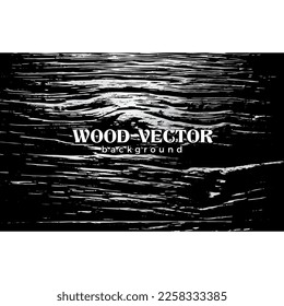 Texture Wood Vector. Grunge Wood Black and White Background