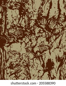 Texture of wooden bark in vector format. Abstract background. 