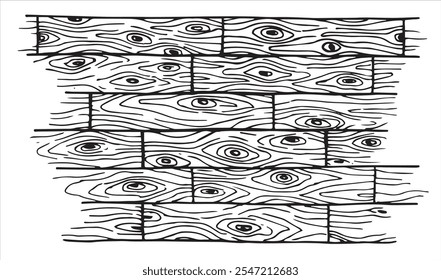 textura de parquet de madeira, piso. ilustração estilo doodle simples