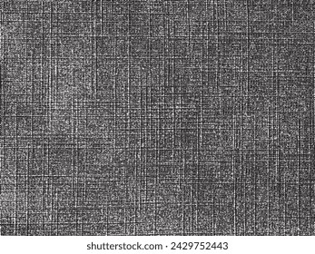 Texture of woven fabric, canvas.  Vector illustration. Monochrome background