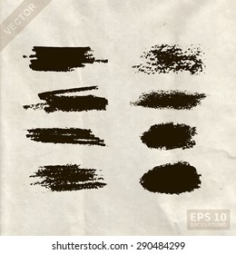 Texture wrapping paper (white color). Texture can be used in your templates. Grunge brush set. Barcode pencil, ink stain. Vector background EPS 10