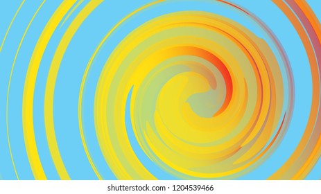 The texture is yellow abstract, the background of cosmic energetic magical beautiful bright multicolored bubbles bubbles circles lines stripes spirals and geometric shapes. Vector illustration.