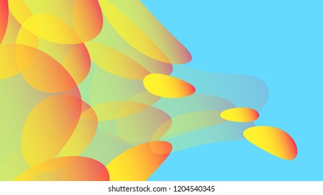 The texture is yellow abstract, the background of cosmic energetic magical beautiful bright multicolored bubbles bubbles circles lines stripes spirals and geometric shapes. Vector illustration.