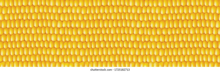 The texture of yellow corn kernels