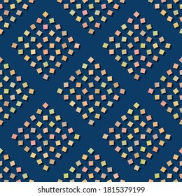 Texture Of Yellow Squares On A Blue Background