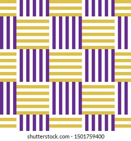 Texture with yellow and violet bands. Vector seamless pattern.