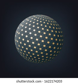 Textured 3d sphere in space.