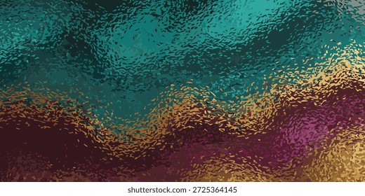 A textured abstract background featuring a blend of teal, gold, and deep purple colors, creating a rich and vibrant visual.