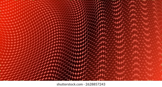 Um fundo texturizado e abstrato com um padrão ondulado de pequenos pontos em tons de vermelho. O padrão parece se ondular ao longo do quadro, criando uma sensação de profundidade e movimento.