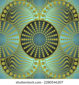 Textured abstract background in green color with golden yellow lines