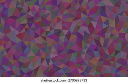 A textured abstract background with a mosaic of muted purple, brown, and grey triangles and polygons.