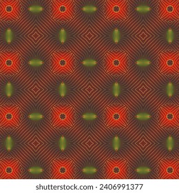 Textured abstract background, seamless base color red with yellow stripes