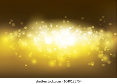 Textured abstract Bokeh background Glitter gold and elegant, Vector illustration.