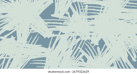 A textured abstract pattern featuring overlapping white and light blue brush strokes on a muted blue background.