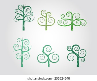 Textured Abstract Trees