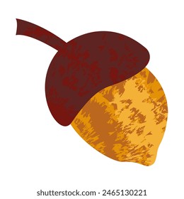  Textured acorn vector flat isolated illustration on white background Abstract design handmade fall holiday print on fabric and paper greeting decorations discount sale sale  Thanksgiving festival 