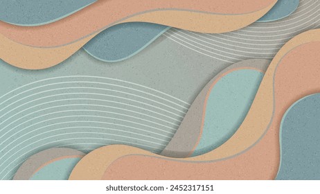 Texturierter Kunst-Bildschirmhintergrund mit 3D-Effekt. Ein hervorragender Hintergrund für das Design von Seiten in sozialen Netzwerken, Plakaten, Präsentationen, Außenwerbung und Ihren anderen Projekten. Vektorgrafik.