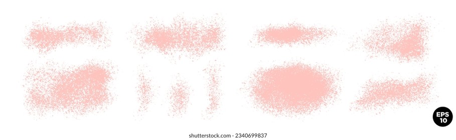 Manchas artísticas texturadas, fondos de grano, formas vectoriales abstractas.
