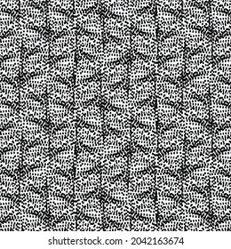 Textured background consisting of several strips and folds. Regular crumpled pattern. Graphics in black and white, made of pixels.