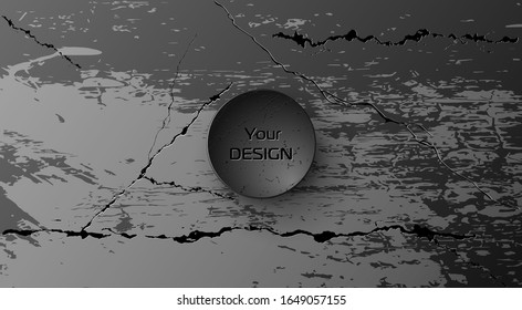 Textured background with cracks in dark colors