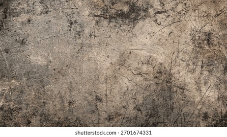 A textured background featuring a heavily scratched and worn metal surface. The grunge details and rough patina create an aged, industrial aesthetic. Perfect for graphic design.