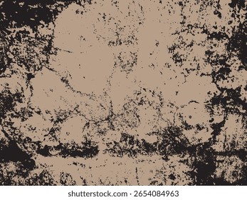 Fundo texturizado com forte contraste entre preto e bege. O estilo silhueta cria um padrão áspero e orgânico em toda a superfície, sugerindo idade ou decaimento.