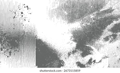 Un fondo texturizado con salpicaduras grises y líneas de Vertical sobre una superficie blanca.