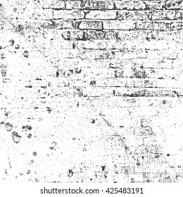 Textured background. Grunge texture in black and white. Vector template. Distressed Effect .