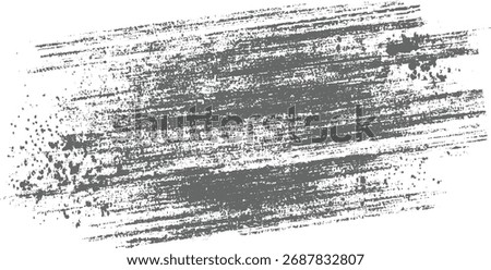 A textured background with horizontal grey brush strokes and scattered dots on a white surface