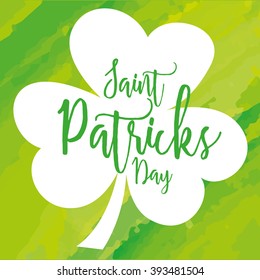 Textured background with an isolated clover with text