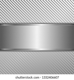 textured background with metallic banner