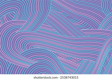 Fundo texturizado de linhas curvas irregulares abstratas multicoloridas. design de padrão geométrico perfeito para certificados, convites, têxteis, vestuário, capas e muito mais.
