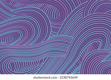 Fundo texturizado de linhas curvas irregulares abstratas multicoloridas. design de padrão geométrico perfeito para certificados, convites, têxteis, vestuário, capas e muito mais.
