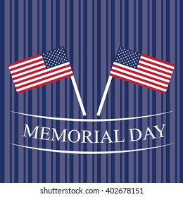 Textured background with a pair of american flags and text