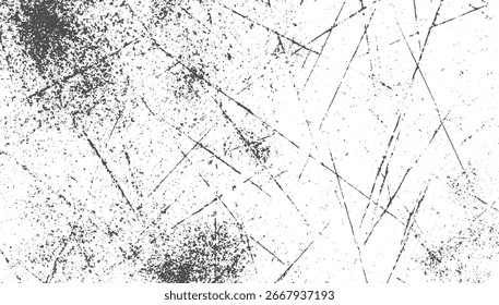 A textured background with random grey scratches and speckles on a white surface.